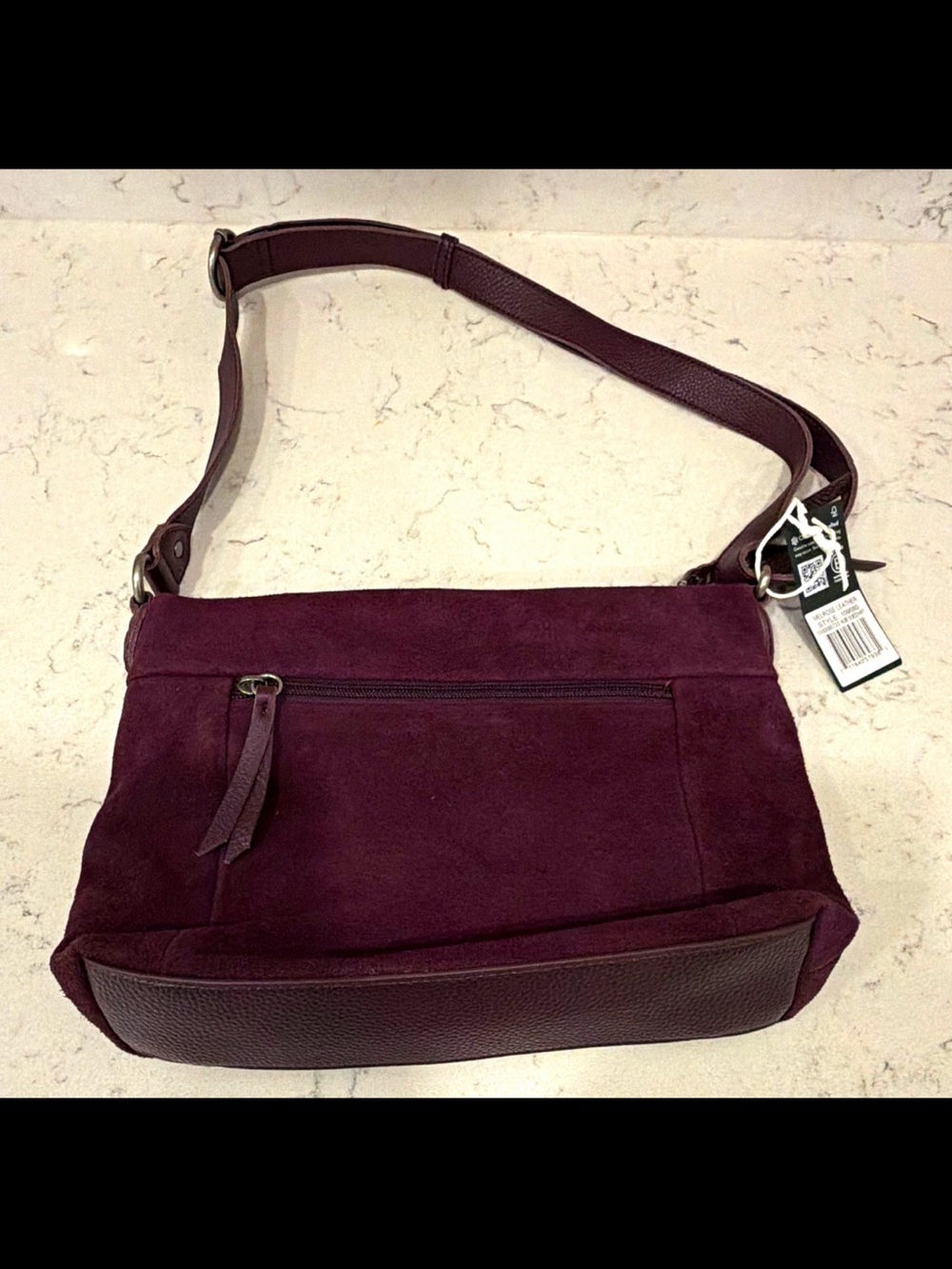 The Sak Melrose Crossbody Bag Suede Plum